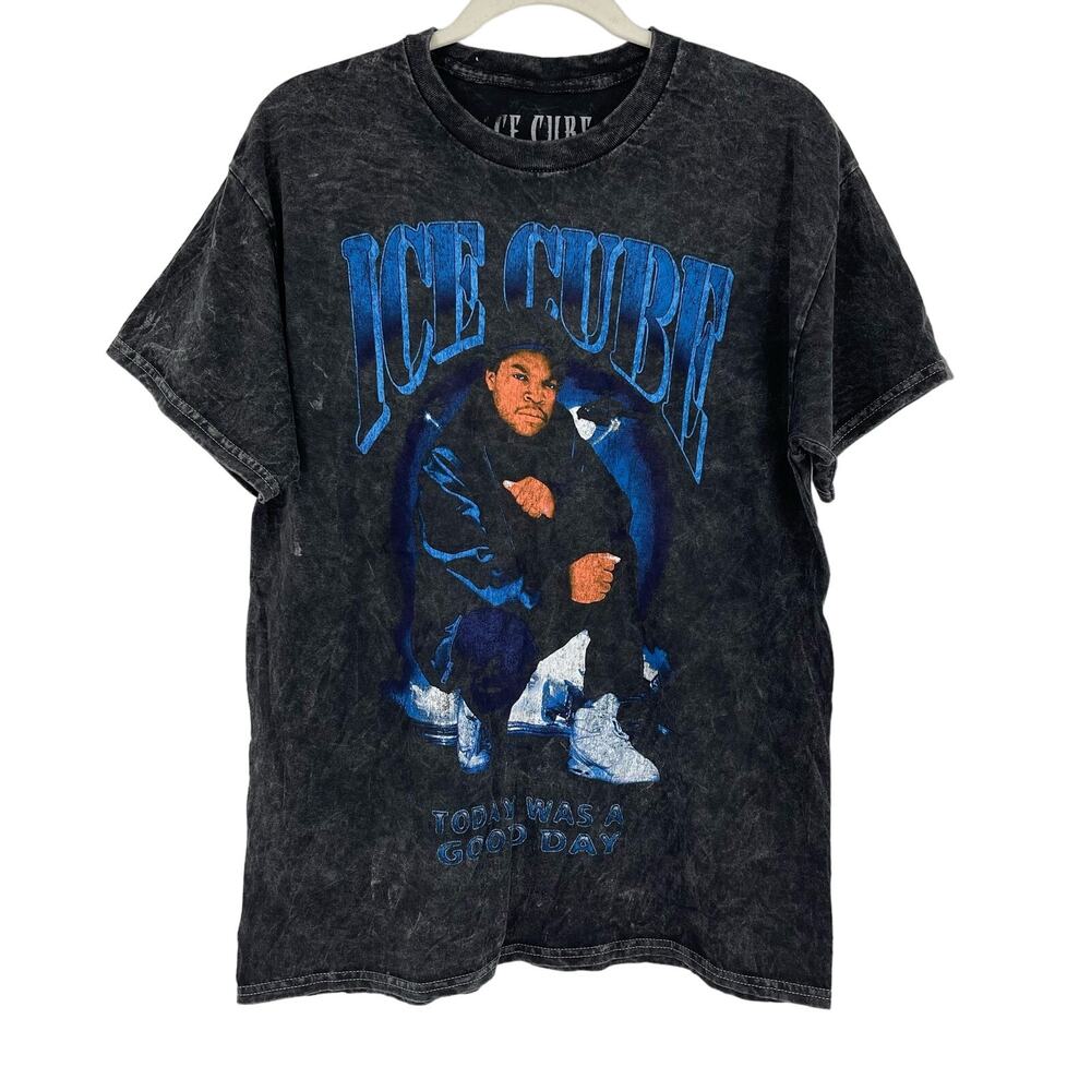 Officially Licensed Ice Cube Today Was‎ A Good Day T-Shirt Black Acid Wash Large